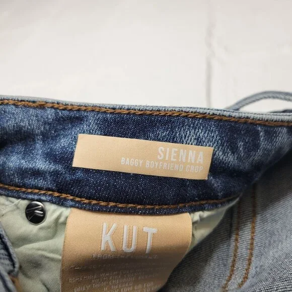 Kut From The Kloth Women's Size 2 Jeans Sienna Baggy Boyfriend Crop - Picture 4 of 5